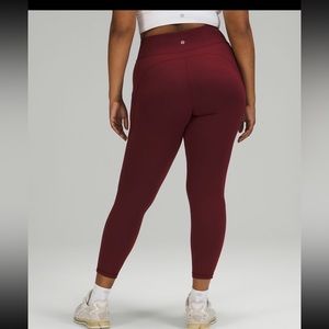 Lululemon Invigorate 25” - Red Merlot - Size 6